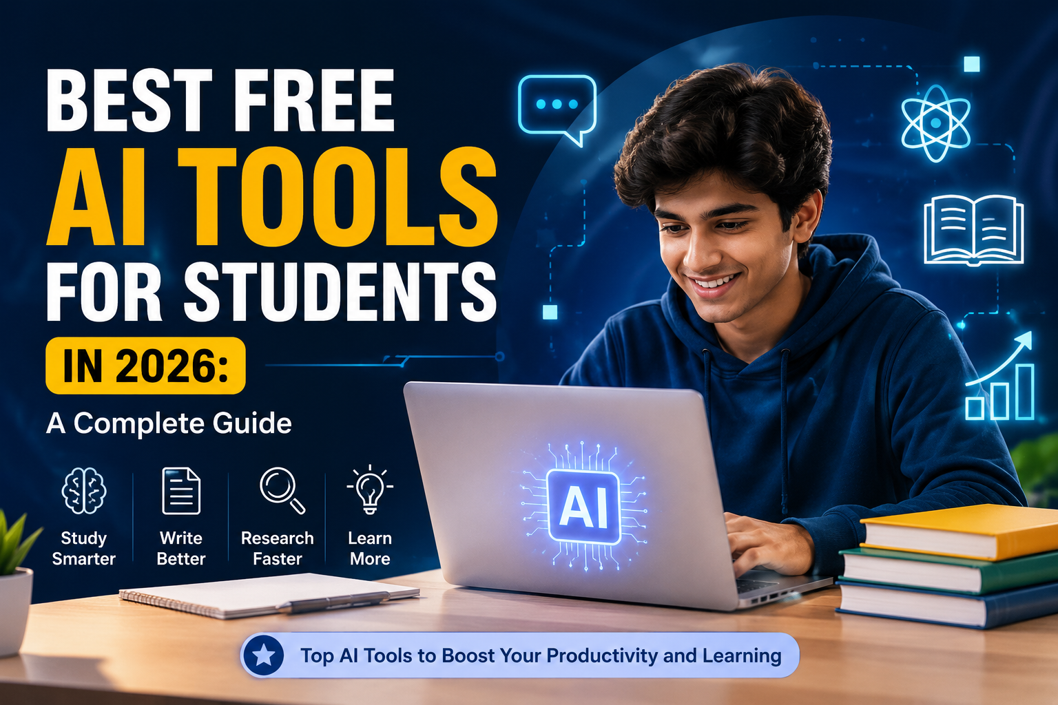 Best Free AI Tools for Students in 2026 – AI-powered learning, research, writing, and productivity tools for students