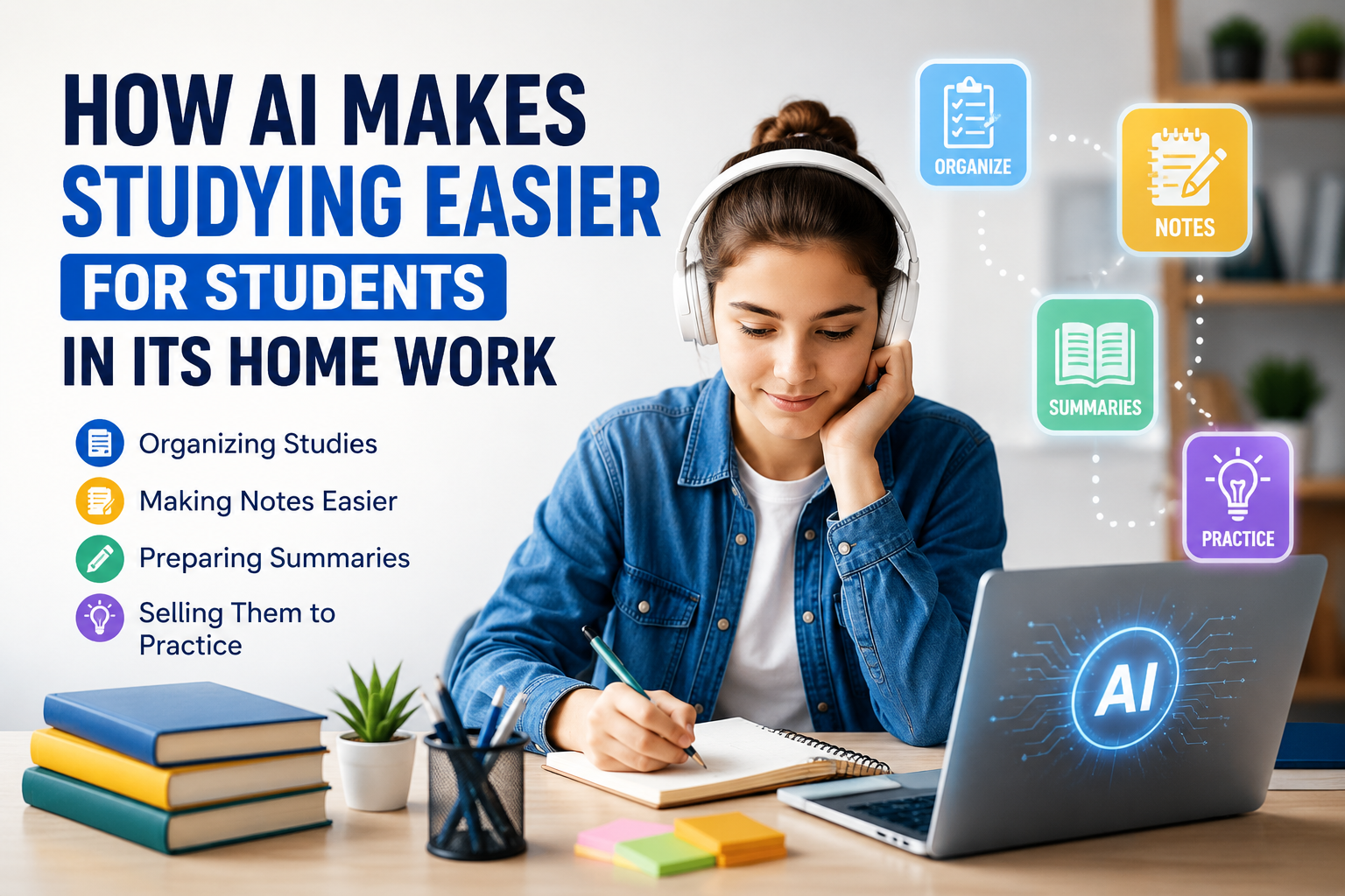 AI for Students in 2026 feature image showing smart learning and homework help with artificial intelligence