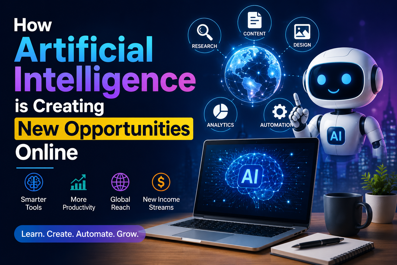 Artificial Intelligence Opportunities Online for Students Freelancers and Businesses